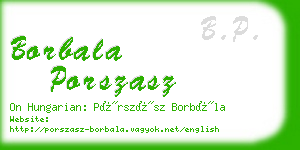 borbala porszasz business card